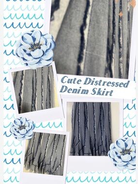 Insight Cute Distressed Denim Skirt